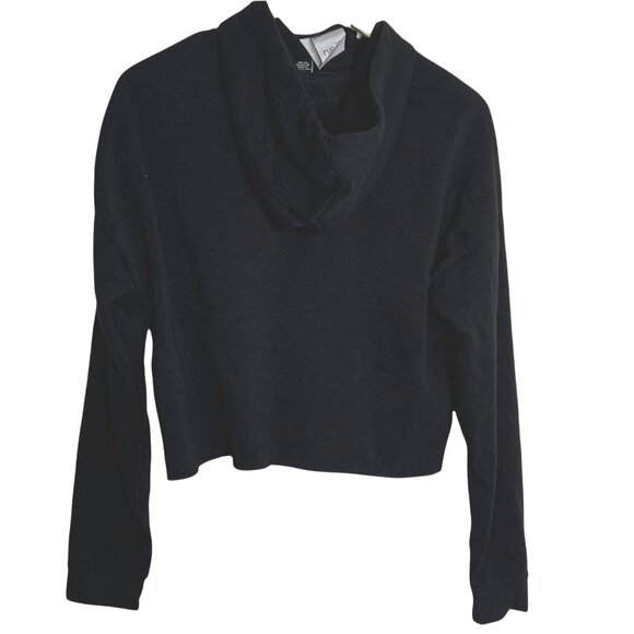 Rue21 Cropped Hoodie Black Red More Self Love Graphic Sweatshirt Medium - Picture 2 of 4